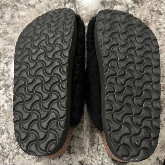 Birkenstock Papillio Boston Teddy Shearling Clogs Black EU 38 US 7-7.5 - Picture 5 of 8